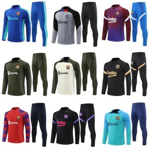 Groothandel Barcelona half pull trainingsshirt wintertrainingspak met lange mouwen voor de wedstrijd