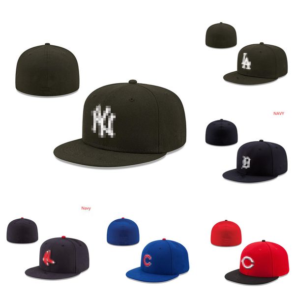 Venta al por mayor Gorra de béisbol Equipo Sombreros equipados Puntada Corazón Adulto Pico plano para hombres Mujeres Logo Deportes al aire libre tamaño 7-8