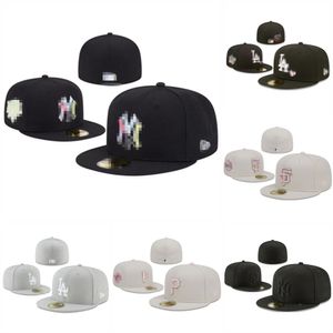 Casquette de baseball en gros pour hommes Chapeau de créateur Toute l'équipe Broderie Soleil Bonnets fermés Visière plate pour hommes Femmes Taille entièrement fermée 7-8