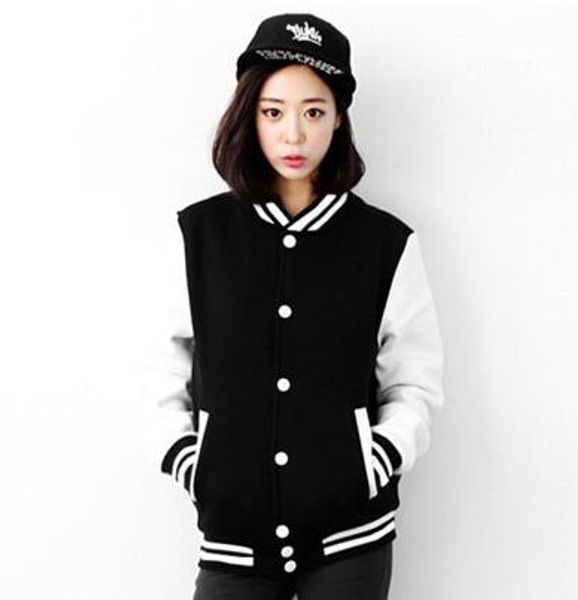 Vente en gros - Veste de baseball Casacos Femininos College Jackets Harajuku Style Femmes 2021 Automne Hiver Manteau Gratuit