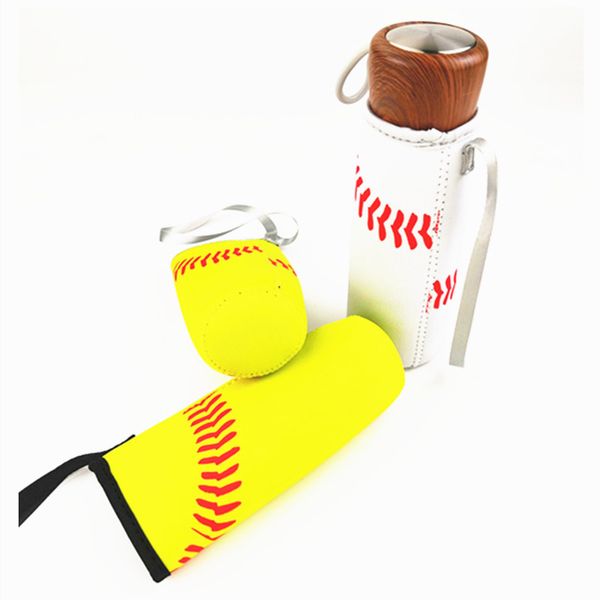 Venta al por mayor béisbol deporte botella de agua cubierta neopreno aislador taza manga bolsa funda envío gratis WB286