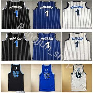 Gros Basketball Mohamed Bamba Tracy McGrady Jersey Penny Hardaway LP Anfernee Vintage Cousu Noir Bleu Blanc Top Q maillots