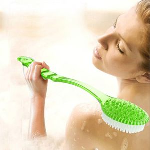 Wholesale-Bath Brush Long Handle Exfoliating Back Brush Body Scrubber Shower Bath Brushes Rubbing Scrubber Spa Massager Bathroom Products