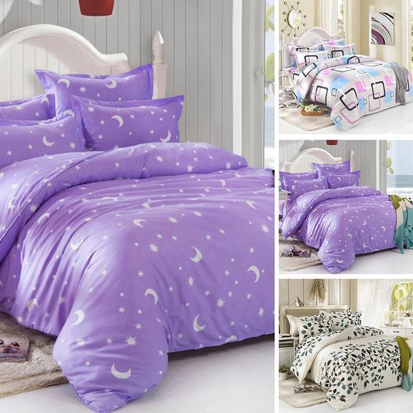 Ensembles de literie en gros - Set Star Housse de couette Drap de lit coréen + Couette + Taie d'oreiller Linge 4 Taille V9811