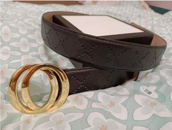 Cinturones al por mayor para mujeres y hombres, cinturón de diseñador con hebilla negra, dorado, plateado, de cuero, para hombre, 3 colores, 38 mm con caja