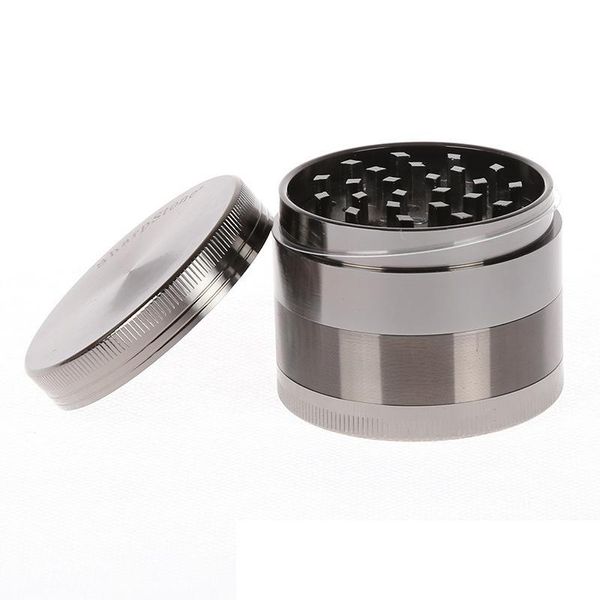 Vente en gros meilleurs broyeurs d'herbes en pierre tranchante en métal 4 pièces couvercles transparents broyeur de tabac à fumer 40mm 50mm 55mm 63mm pour Dab Rigs