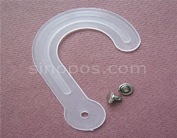 En gros - Big Plastic Hend-Hooks 84 mm avec rivets, tissu en cuir échantillon Hangle de tête géant géant j-hook, crochets d'affichage sécurisés2741854