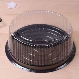 Groothandel grote ronde cakebox / 8 inch kaasdoos / doorzichtige plastic cakecontainer / big-cake houder SN430