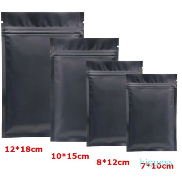 bolsas de aluminio de plástico negro de plástico negro al por mayor para el almacenamiento de alimentos a largo plazo y la protección de coleccionables