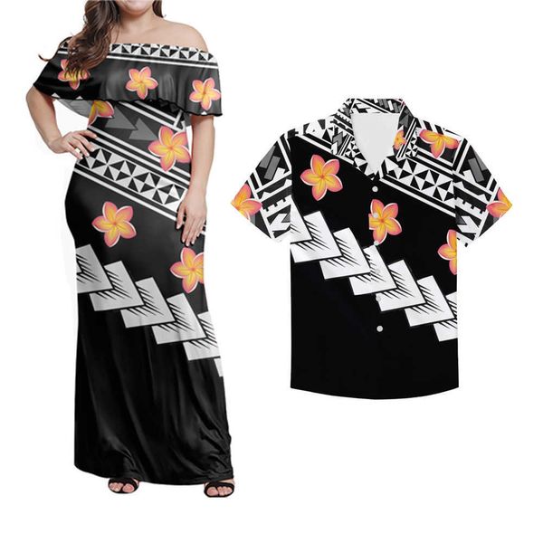 Vestido de mujer samoana blanca blanca al por mayor