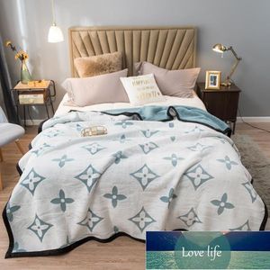 Groothandel deken Groothandel verdikte nertsbontstof Dubbel flanel Airconditioning deken Laken Raschel Sofa Cover Blanket