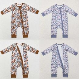 Vêtements camouflage né en gros, manches longues zipper saut de combinaison enfants enfants en bas âge de printemps