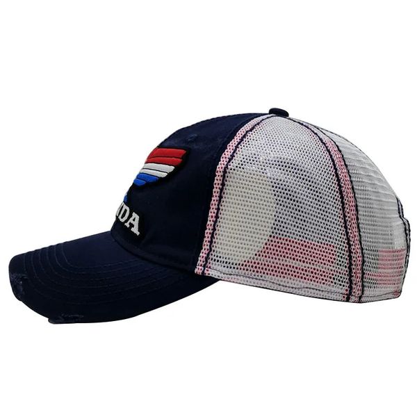 Casquettes de baseball brodées de marque en gros femmes et hommes snap sur pare-soleil réglable coton camion course 240116