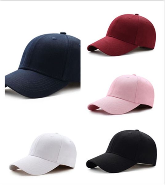 Gros-Marque Nouveaux Hommes Femmes Plaine Incurvée Pare-Soleil Casquette De Baseball Chapeau Solide Couleur Réglable Caps Snapback Balle De Golf Hip-Hop Chapeau Casquettes