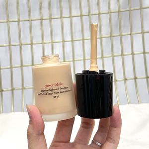 Marca al por mayor Power Fabric Longwear High Cover Foundation Maquillaje Cosméticos 30 ml SPF25 Cobertura total Cara liviana Base oculta impecable Primer