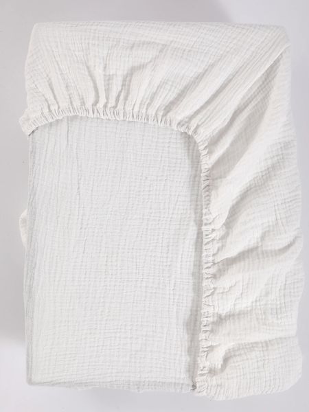 Venta al por mayor, Sábana ajustable transpirable de doble capa, cubierta de colchón, cuna de algodón nacida 240304