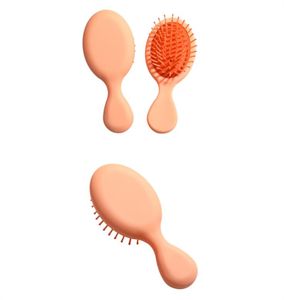 Gros poils brosse à cheveux 9 couleurs antistatique poignée antidérapante peigne tête cuir chevelu masseur mignon outil de coiffure