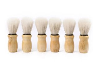 Gros poils blaireau pour hommes manche en bois BrushesBadger outil de Salon professionnel KD1