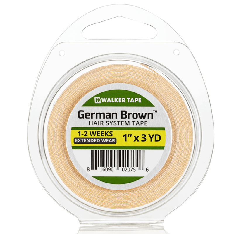 Cinta adhesiva de doble cara Walker 3yards German Brown para pelucas y tupés