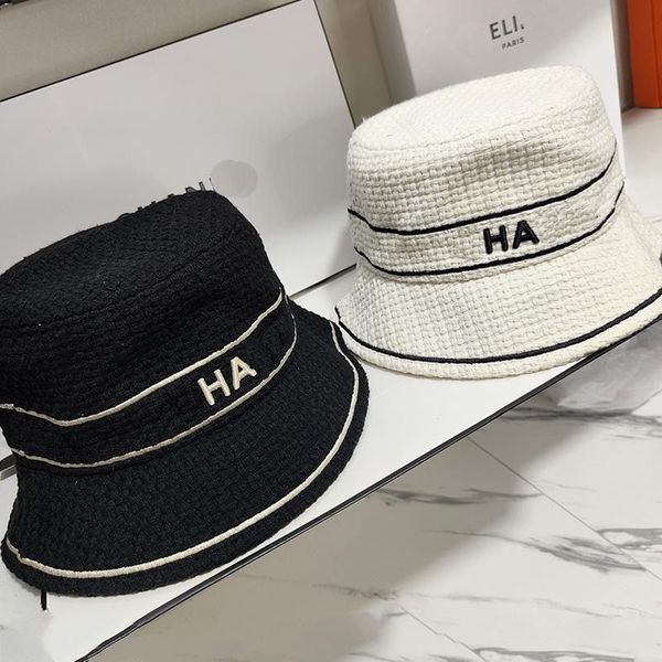 Gros seau chapeaux noir hommes casquettes de baseball blanc tissé chapeaux femmes créateur de mode pêcheurs chapeau automne Fedora ajusté chapeau de soleil