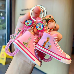 Groothandel Bulk Anime Auto Sleutelhanger Charme Roze Sneakers Accessoires Sleutelhanger Schattig Paar Studenten Gepersonaliseerde Creatieve Valentijnsdag Cadeau 2 Stijl A888 DHL