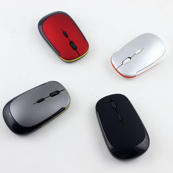 Commerce de gros pas cher souris sans fil 2,4 GHz récepteur USB super mince souris optique sans fil