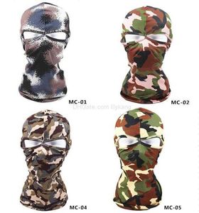 Atacado Camuflagem Balaclava máscara de bicicleta Ciclismo Máscaras de Pescoço de Esqui Capuz Chapéus de Paintball Motocicleta Tática Máscara Facial Completa