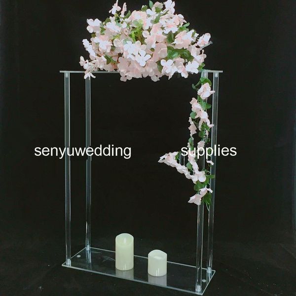 Centres de table candélabres, vente en gros, support de fleurs pour décoration de mariage, senyu0348
