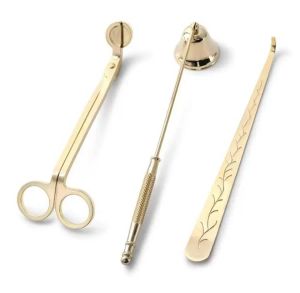 Groothandel Kandelaars Accessoire Gift Pack 3 in 1 Set Rvs Kaars Bell Snuffers Lont Trimmer Dipper 3 stks/set