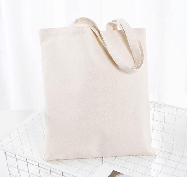 vente en gros sac de toile sac de rangement extérieur uni réutilisable pochette de shopping écologique femme sac fourre-tout multifonction étui de rangement de maquillage pochette d'épaule