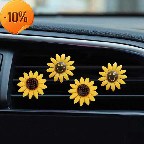 Vente en gros de mode de voiture Multiflora Tournesol Sortie d'air de voiture Clip de parfum parfumé Désodorisant Diffuseur Accessoires de voiture Décoration intérieure