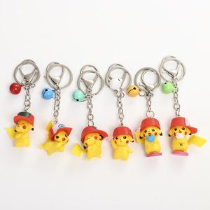 Groothandel Cartoon Anime Keychain -poppen en hoeden PVC -auto Keychain hangende poppen