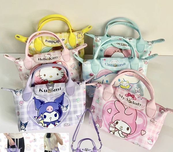 Cartoon al por mayor Handheld Crossbody Dual Propósito Forma de masa de masa Handheld Bag Kurumi Little White Dog Dumplings Crossbody Bols