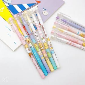 Stylo neutre de dessin animé, joli coin de papeterie pour étudiant en biologie, stylo à eau créatif, stylo de signature, aiguille complète bleu/noir, vente en gros