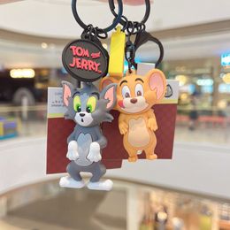 Groothandel kat en muis cartoon auto hanger sleutelhanger Sleutelhanger schattige creatieve siliconen kleine hanger