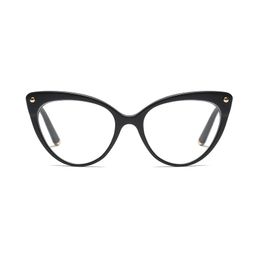 Venta al por mayor-Marco de anteojos de ojo de gato para mujer 2018 Gafas ópticas de diseñador de marca para mujer Marco de metal de alta calidad OS039