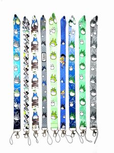 Sangles de téléphone portable en gros Charms 600pcs Anime Tonari no Totoro Cartoon Longe mobile Porte-clés Carte d'identité accrocher la corde Sling Neck Badge Pendentif Cadeaux Prix usine # 17