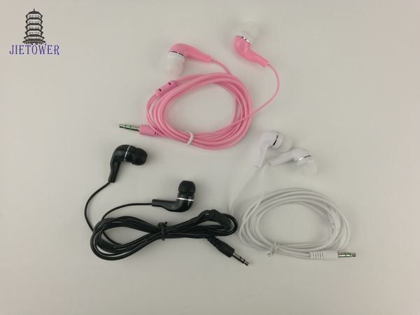 En gros pas cher 3.5mm stéréo doux transparent dans l'oreille écouteurs intra-auriculaires confortable portant casque sport pour HTC iPad iPhone pour MP3 100pcs