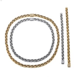 Colliers hip hop en argent sterling 925 pour hommes, bijoux à la mode, diamant glacé, Miami Moissanite, chaîne à maillons cubains, vente en gros, bon marché