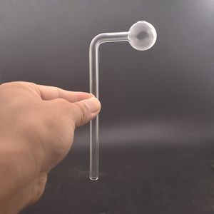 Tuyau de brûleur à mazout en verre épais capiteux clair 13CM en gros pas cher pour l'eau dab rig bong narguilé