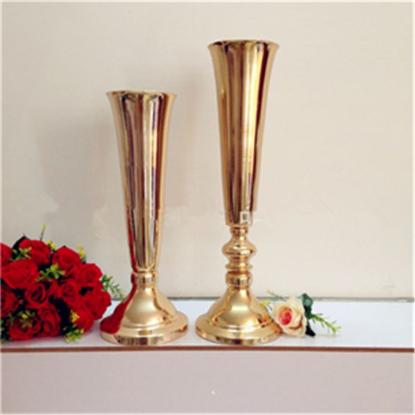Decoración mental candelabro centros de mesa, candelabro de pie de hierro forjado, candelabro dorado de boda best0070