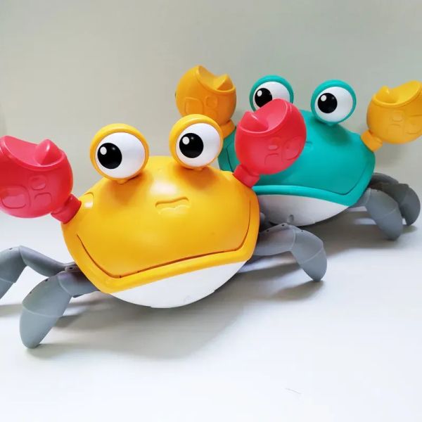 wholesale Los juguetes eléctricos para niños pueden escapar de la música con sonido de cangrejo que brilla intensamente, inducción automática, escalada, juguetes de regalo de sabiduría de cangrejo