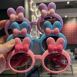 Groothandel Kinderoor oren Bow Zonnebril voor kinderen Girls Nieuwe Koreaanse stijl Baby Cute Ins -bril Modefotografie Glazen