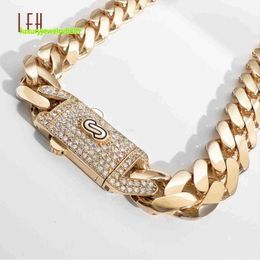 Hip Hop Sieraden Moissanite Choker 18K Goud Custom Cuban Link Chain Gold Cubaanse Miami Chain Real Gold 8mm Miami Monaco Cuban Link ketting