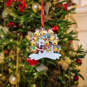 Groothandel Kerstdecoraties Kerstman Claus Elk Hangers Diy Resin Christmas Tree hanger Home Party Gifts For Family Friends A12