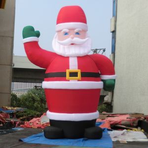 Decoración al aire libre de Navidad al por mayor 8mh gigante inflable Santa Claus, Blow up Navidad Padre, Mallon de Mallon Xmass Globos