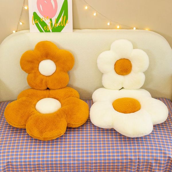 Coussin de siège chrysanthème en gros, oreiller en peluche de fleur, coussin de siège, oreiller de sieste en peluche, oreiller de dossier, livraison gratuite DHL/UPS