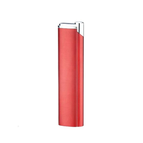 Briquets de cigarettes en gros, mince colorée portable dernière conception de la sécurité de sécurité au vent spécial gaz briquet non rempli