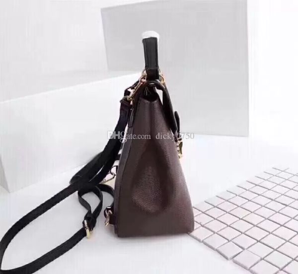 Sac à dos classique en cuir pour femmes, sac à dos à l'ancienne, sac à dos avec serrure et bouton, sac à bandoulière pour dame = sac à dos, accessoires de bagages à bandoulière, vente en gros