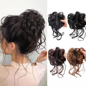 groothandel Claw clip bud Ball head vrouwelijk natuur pluizig nagasu Contract out Wig cover Hoge paardenstaart cocktail Wig loop barrette Krullend haar Synthetische pruiken